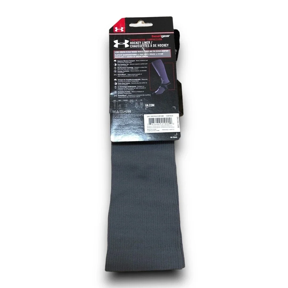 Under Armour Heatgear Compression Hockey Liner Crew Socks - Med